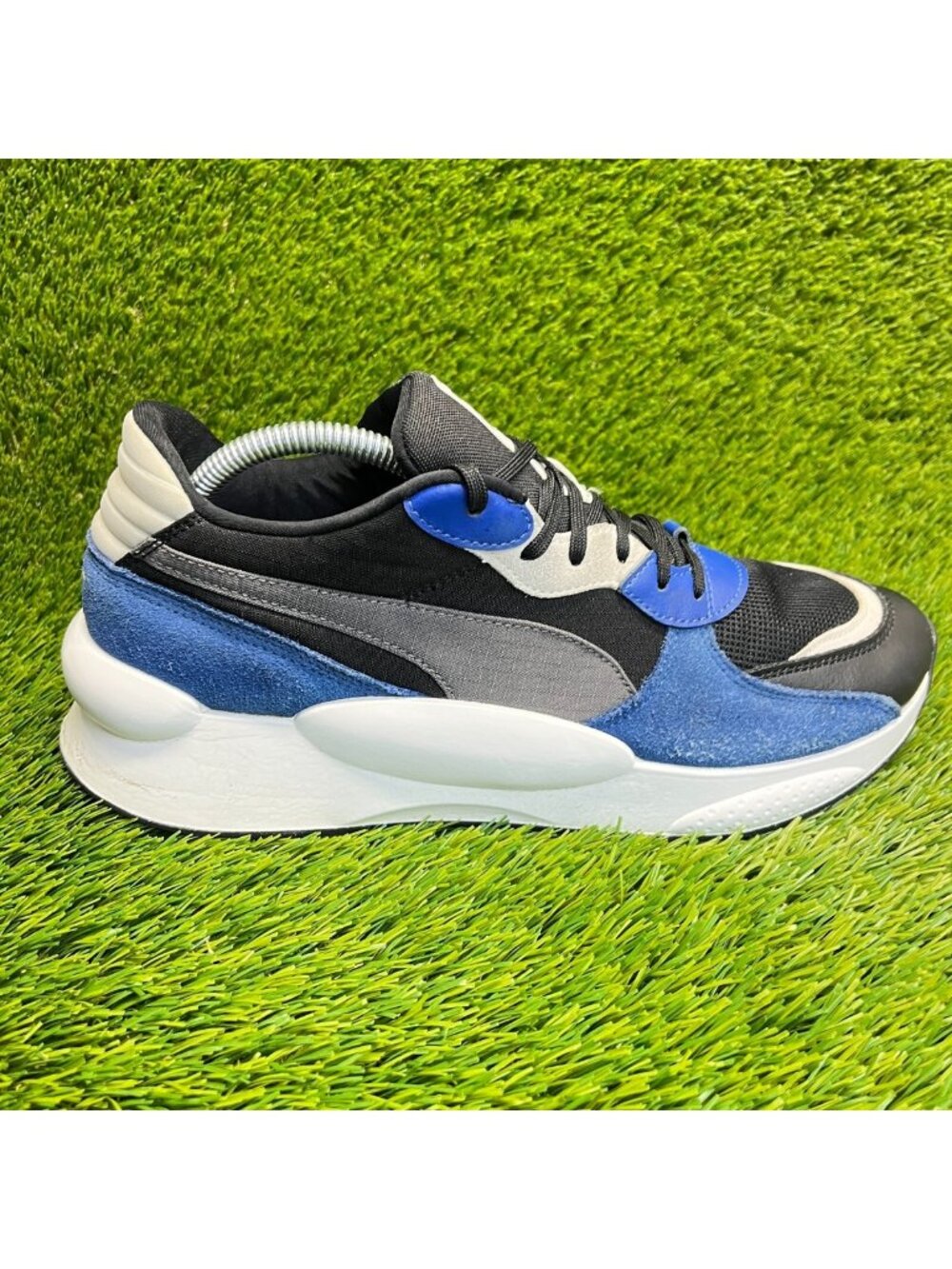 Puma RS 9.8 Space Mens Size 10.5 Black Blue Athletic‎ Running Shoes Sneakers